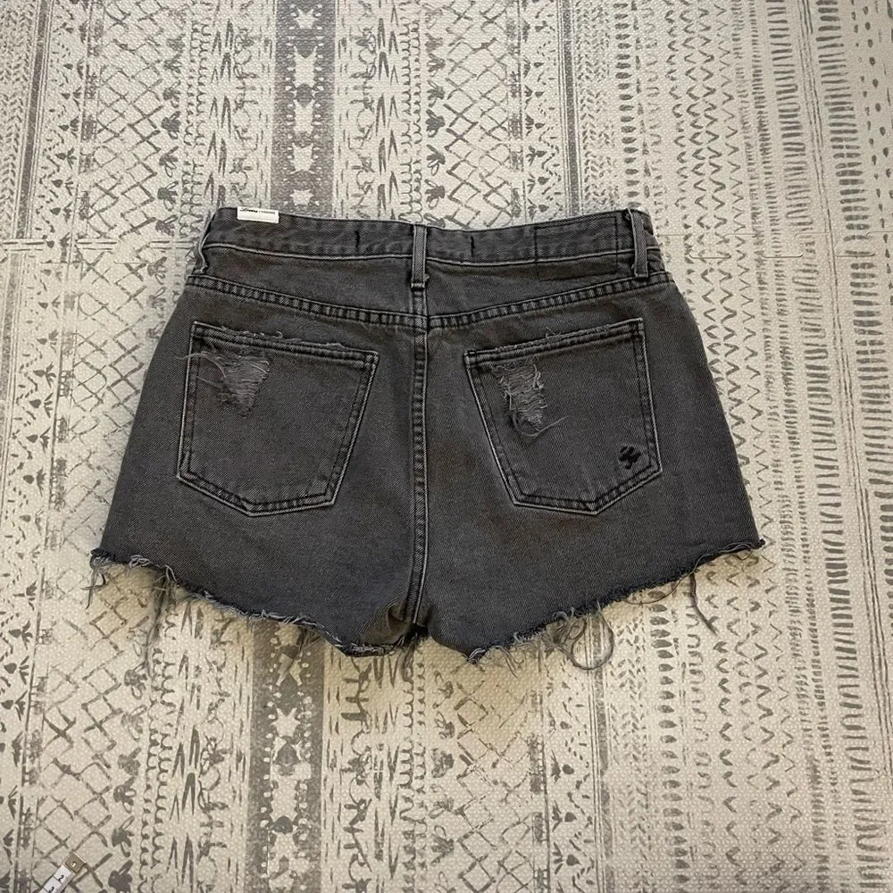 Lovers + Friends distressed gray denim‎ shorts 27
